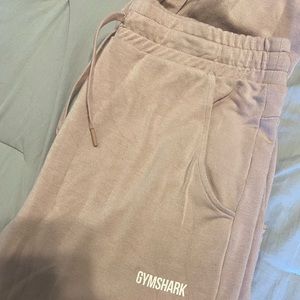Pale pink gym shark joggers